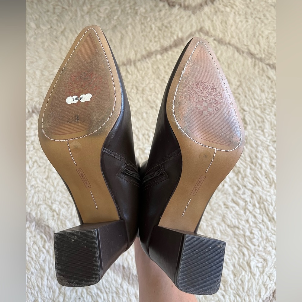 Vince Camuto Leather Ankle Boots - Picture 6 of 7